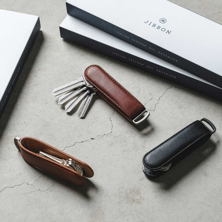 JIBBON ITALIAN LEATHER KEY ORGANISER