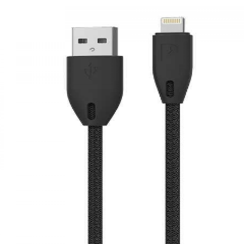 Shop Doodads - Poweroiogy Braided USB-A to Lightning Cable 1.2M -Black -