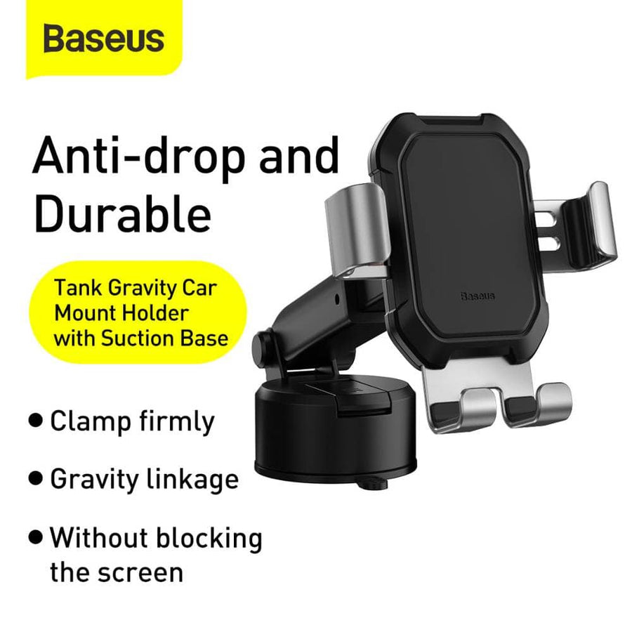 Shop Doodads - Baseus Tank Gravity Car Mount Holder with Suction Base -