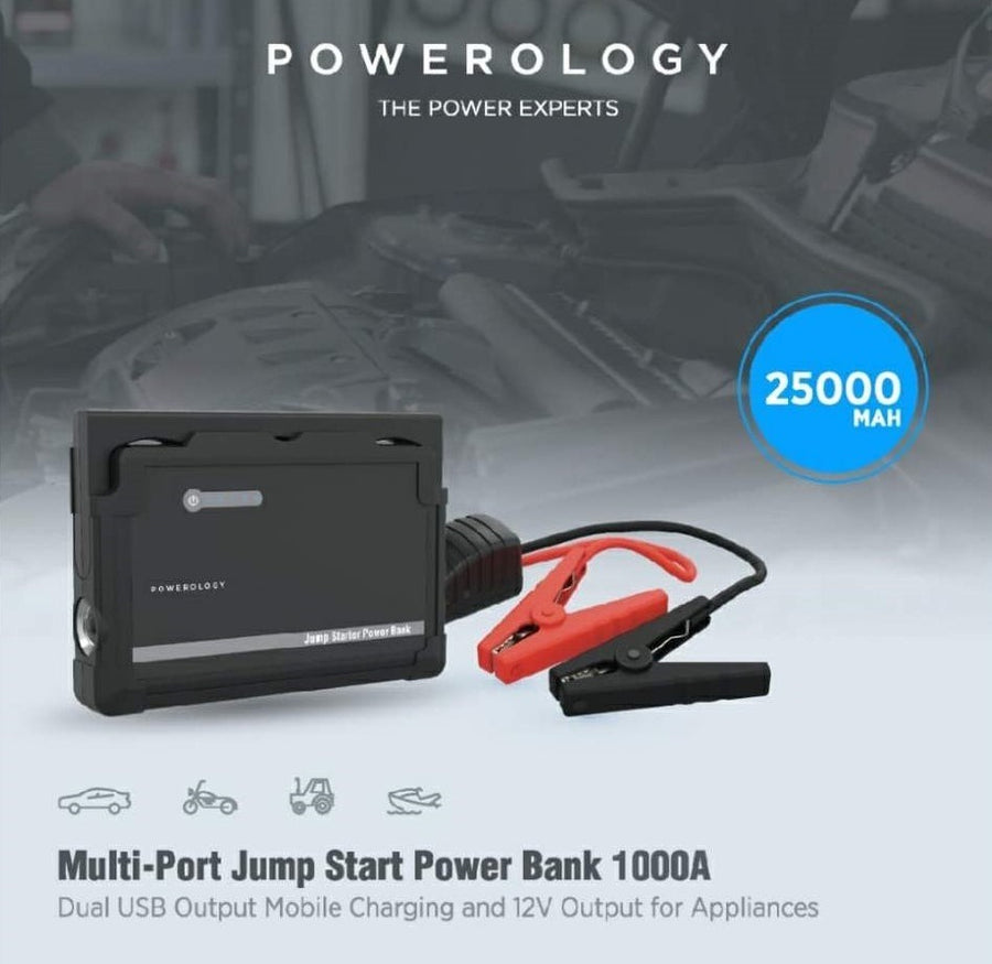 Shop Doodads - Powerology Multi-Port Jump Start Power Bank -