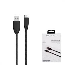 Shop Doodads - Powerology Braided USB-A to Type-C 1.2M - Black -