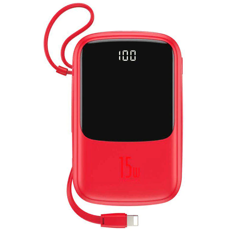 Shop Doodads - Baseus 3A Power Bank 10000mAh - Digital Display - Red