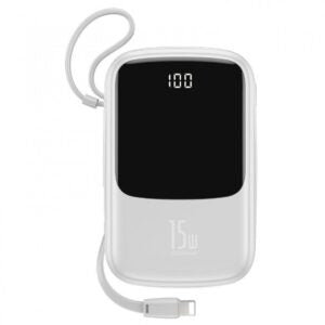 Shop Doodads - Baseus 3A Power Bank 10000mAh - Digital Display - White